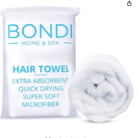 BONDI SPA Microfiber Hair Towel Dries Hair 50% Faster Anti-Frizz Hair Towel NEW - Picture 1 of 8
